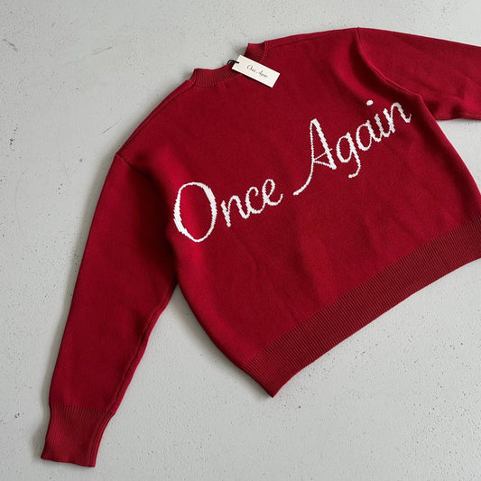 Red Box Knit Sweater